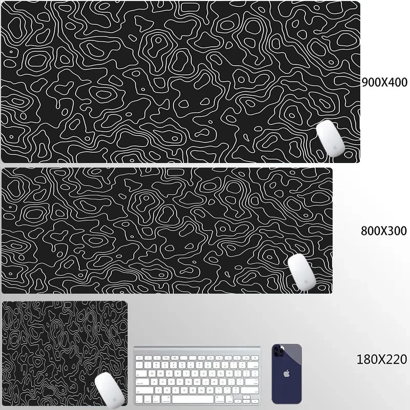 Strata Liquid White Gaming Mouse Pad Desk Gadgets Mouse Mat Office Accessories Mousepad Mouse Carpet Computer Mat Gaming Setup