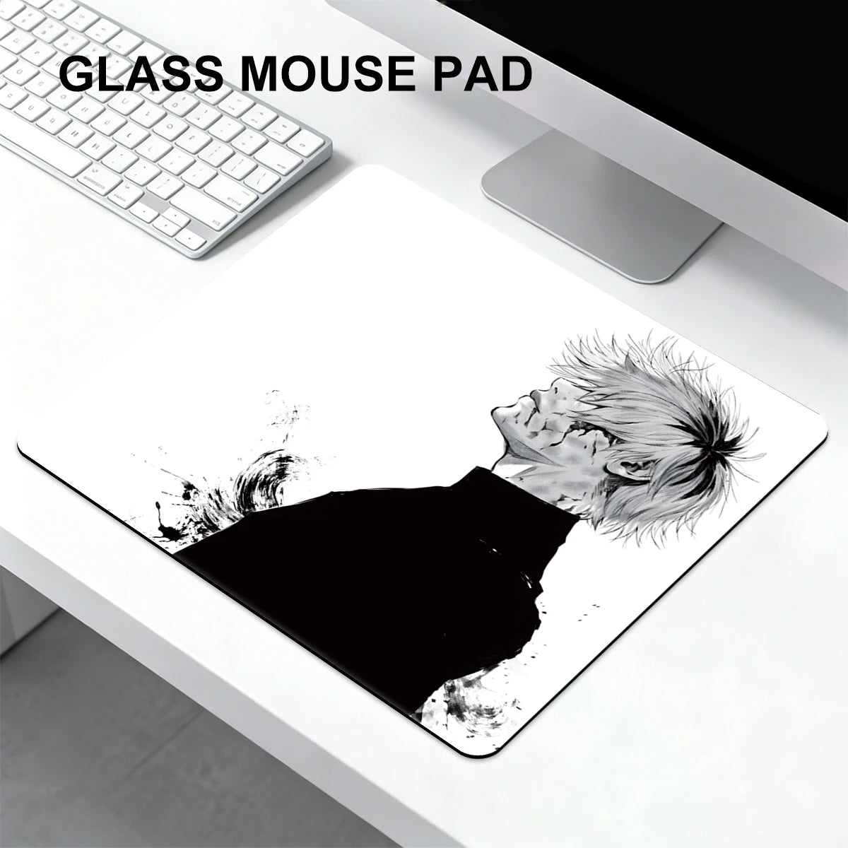 Glass Ink-Style Anime Mouse Pad,Smooth Control, Dominate the Game,Precise Speed Boost, Durability,Gaming Must-Have