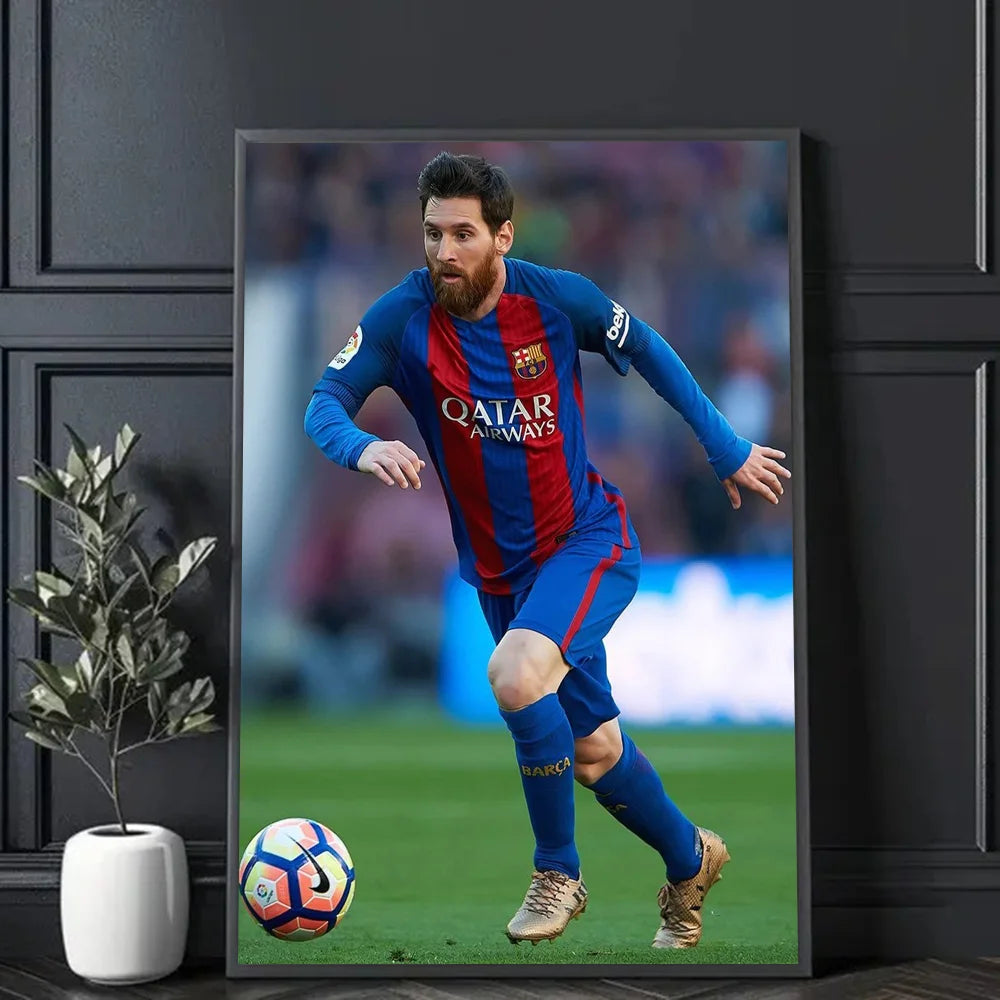 Legend football player Messi Poster Frameless Personalized Wall Art Poster Photos for Living Room Home Decor