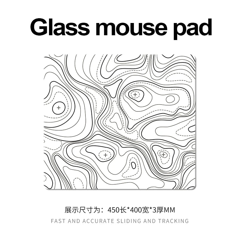 Photovoltaic Glass Gaming Mouse Pad XXL Large Size Tempered Surface for FPS eSports Ultra-Smooth Glide Professional Desktop Mat