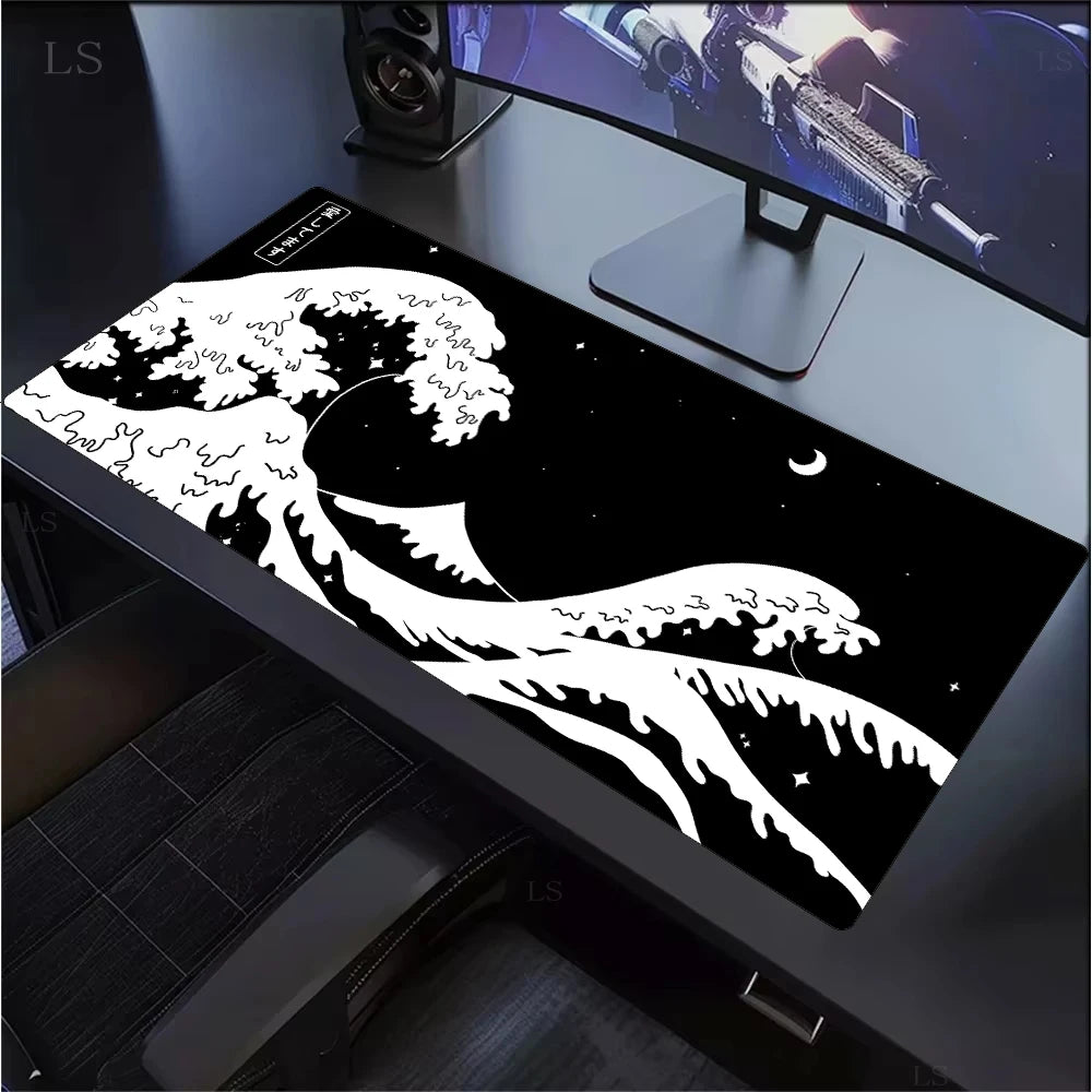 White Sakura Deskmat Japan Cherry Blossom MousePad Office Gaming Mouse pad Keyboard Pad Non-Slip Office Carpet Laptop Mouse Mats