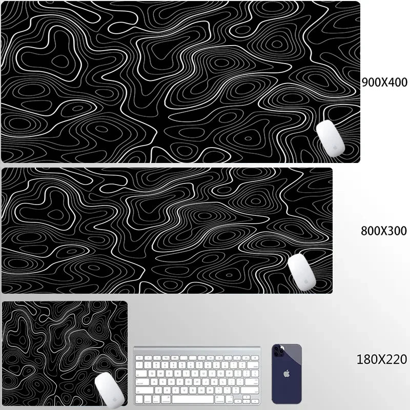 Strata Liquid White Gaming Mouse Pad Desk Gadgets Mouse Mat Office Accessories Mousepad Mouse Carpet Computer Mat Gaming Setup