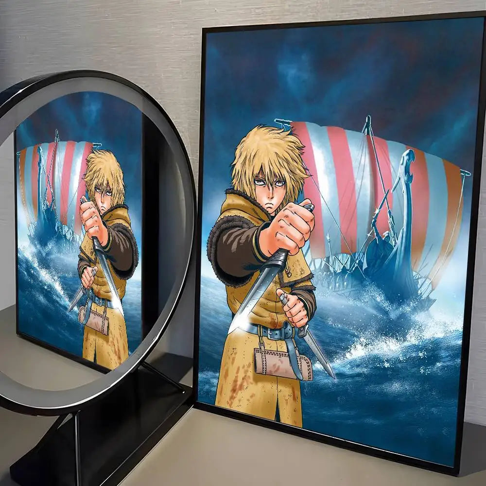 VINLAND anime SAGA Poster HD home decor sticky wall waterproof home living room bar aesthetic decor