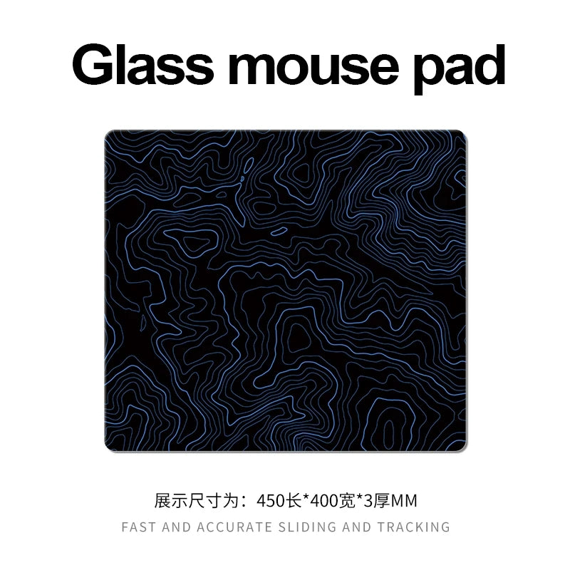Photovoltaic Glass Gaming Mouse Pad XXL Large Size Tempered Surface for FPS eSports Ultra-Smooth Glide Professional Desktop Mat