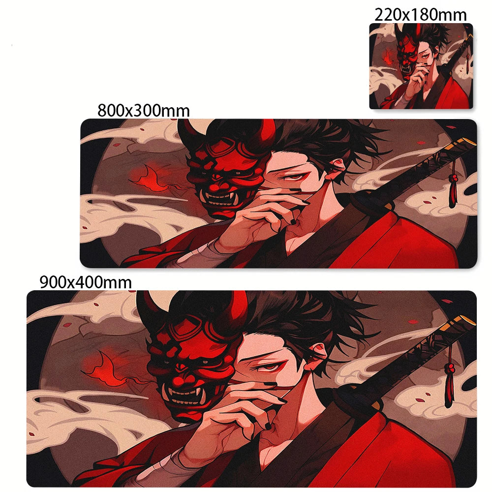 Large Gaming Mosue Pad Premium Mousepad Gamer Mask Girl Anime Mouse Mat XXL 90x40cm Deskmat Computer Keyboard Pads Office Carpet