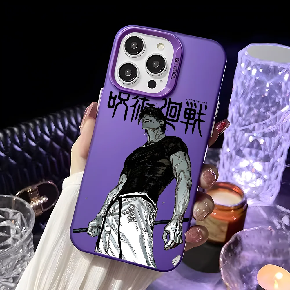 J-Jujutsu Toji Kaisen F-Fushiguro Phone Case For IPhone 16 15 14 13 12 11 Pro Max Black Purple Matte Ultra-thin Soft Candy Abraz
