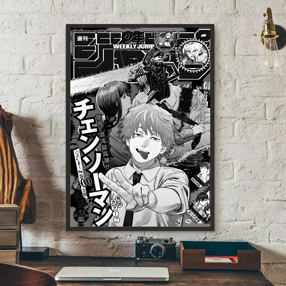 Classic Anime C-Chainsaw M-Man Poster High Quality Print Waterproof Wall Art Sticker For Bar Living Room Decor Gift