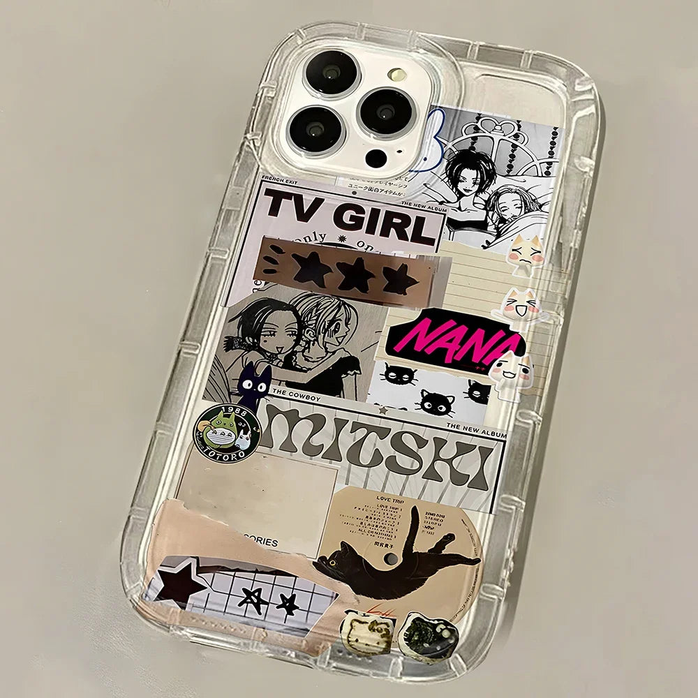 Anime Cool Nana Osaki Line New Hot Clear Case for Samsung Galaxy S10 S20 S20 S21 S21 S22 S23 S24 Ultra Plus 5G Airbag Shockproof
