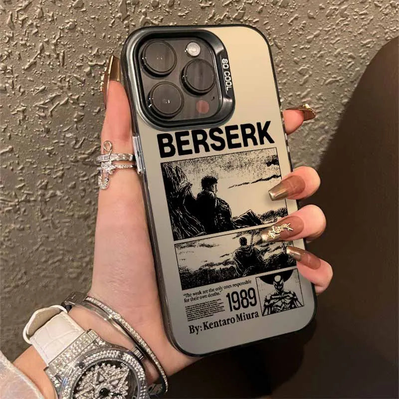 Berserk Anime Cover For Apple iPhone 17 Air 16E 16 15 14 13 12 mini 11 8 7 Pro Max Plus Colorful Phone Case