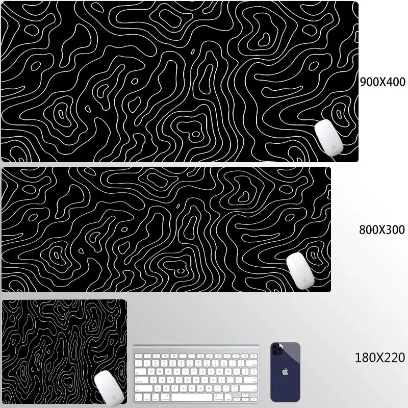 Strata Liquid White Gaming Mouse Pad Desk Gadgets Mouse Mat Office Accessories Mousepad Mouse Carpet Computer Mat Gaming Setup