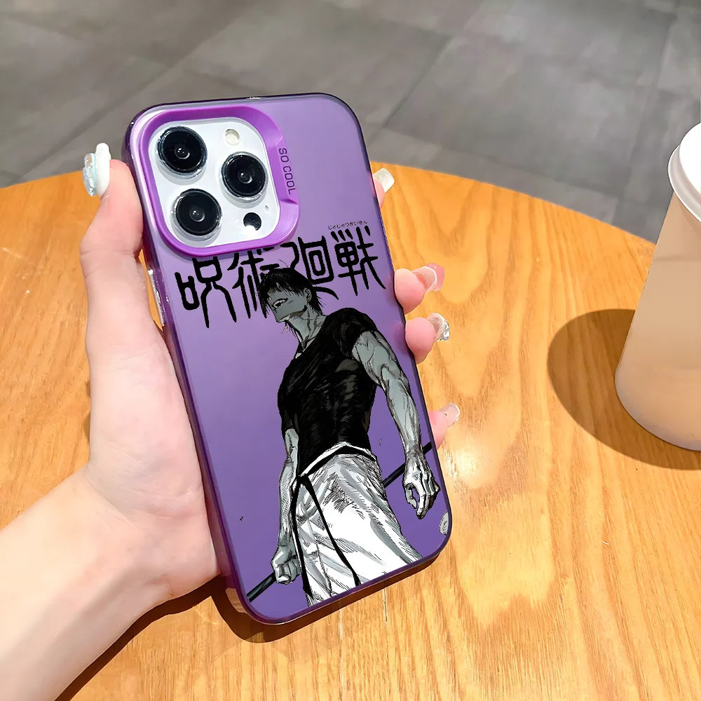 J-Jujutsu Toji Kaisen F-Fushiguro Phone Case For IPhone 16 15 14 13 12 11 Pro Max Black Purple Matte Ultra-thin Soft Candy Abraz