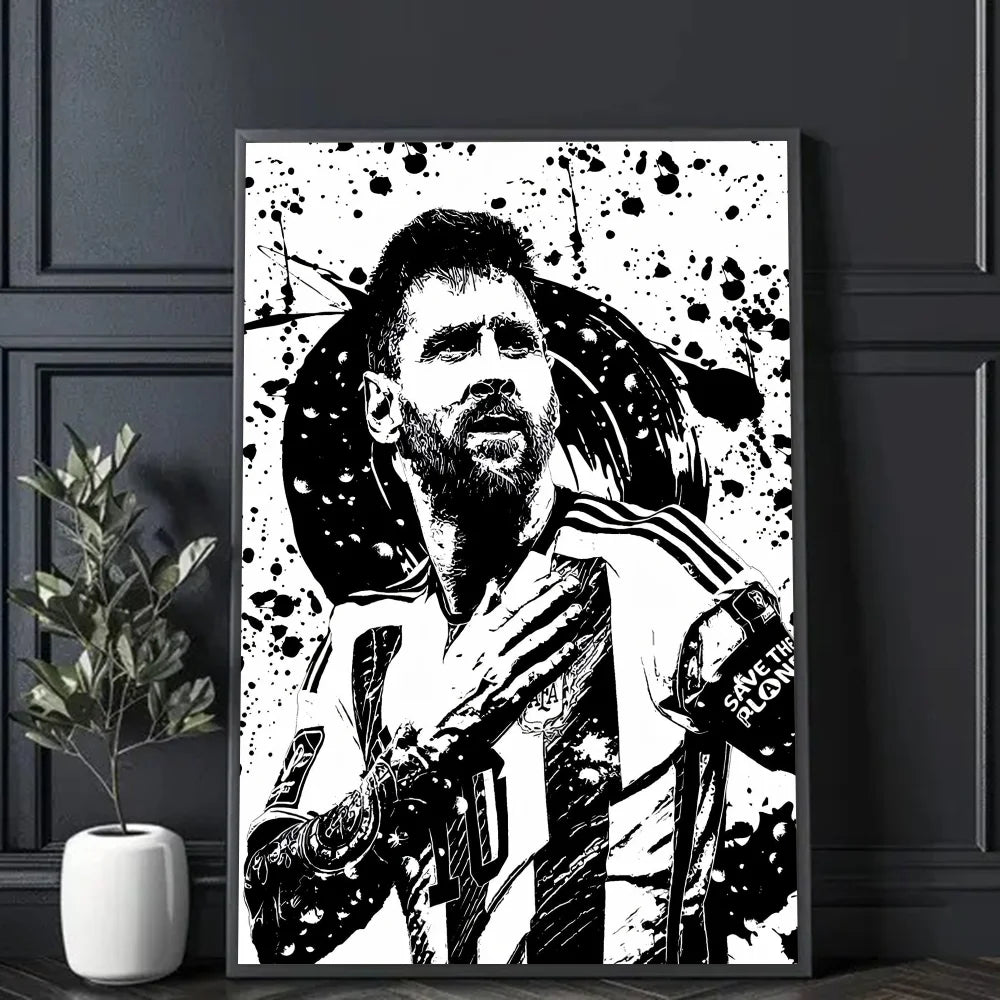 Legend football player Messi Poster Frameless Personalized Wall Art Poster Photos for Living Room Home Decor