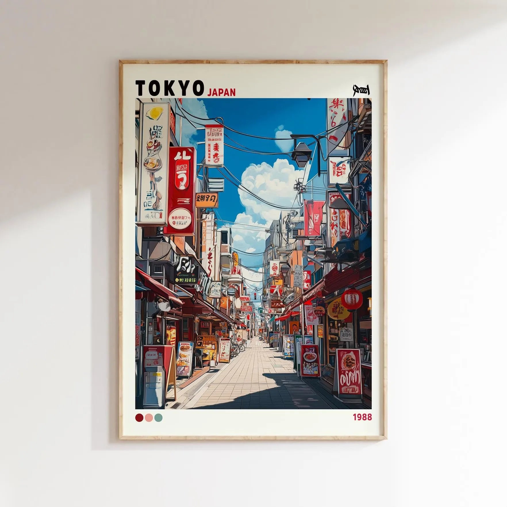 Anime Ramen Shop Food Illustration Canvas Print Tokyo City Street View Wall Poster for Modern Living Room Kitchen Home Decor