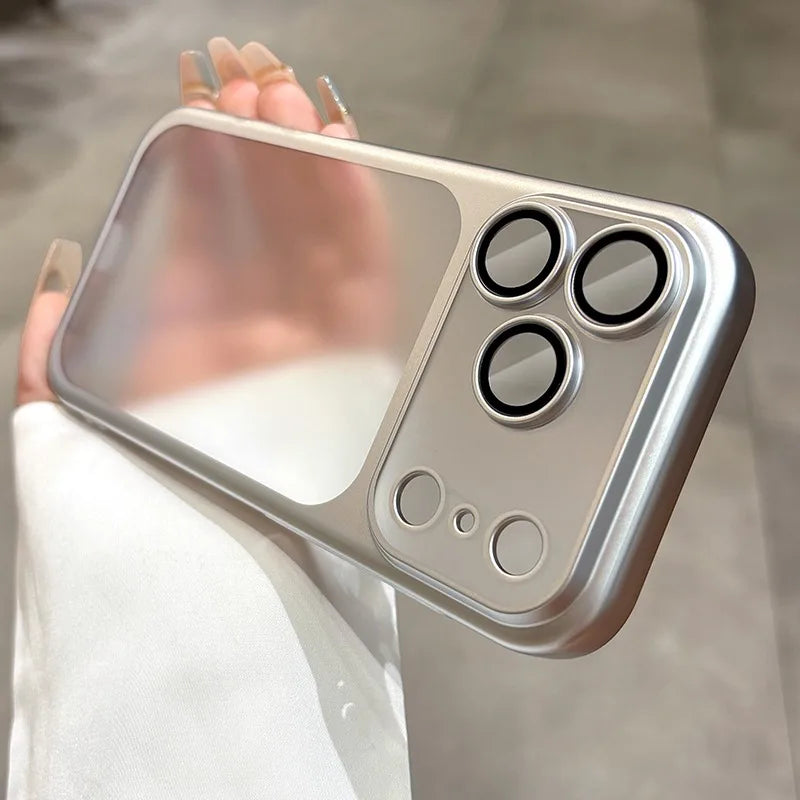 Premium Matte Hard PC Ultra Slim Case for iPhone 13- 17 Pro Max - Plating Camera Protector & Frosted Shockproof Cove