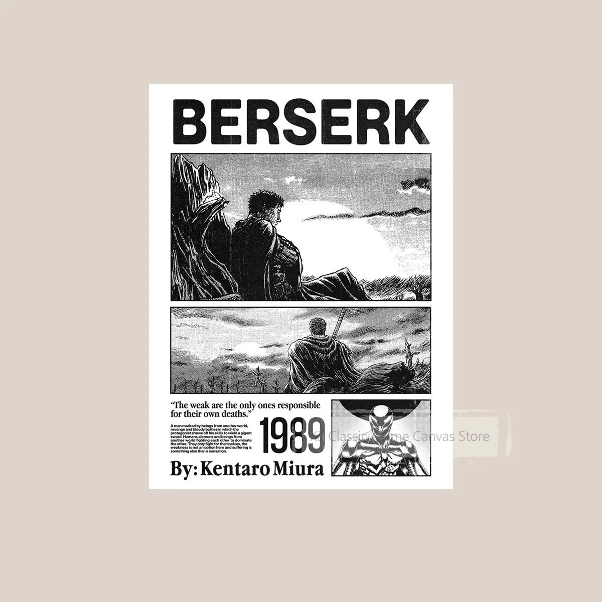 Anime Berserk Prints Poster Figure Guts Griffith Canvas Painting DIY Wall Art Home Decor Japanese Poster Fans Gifts-unframed