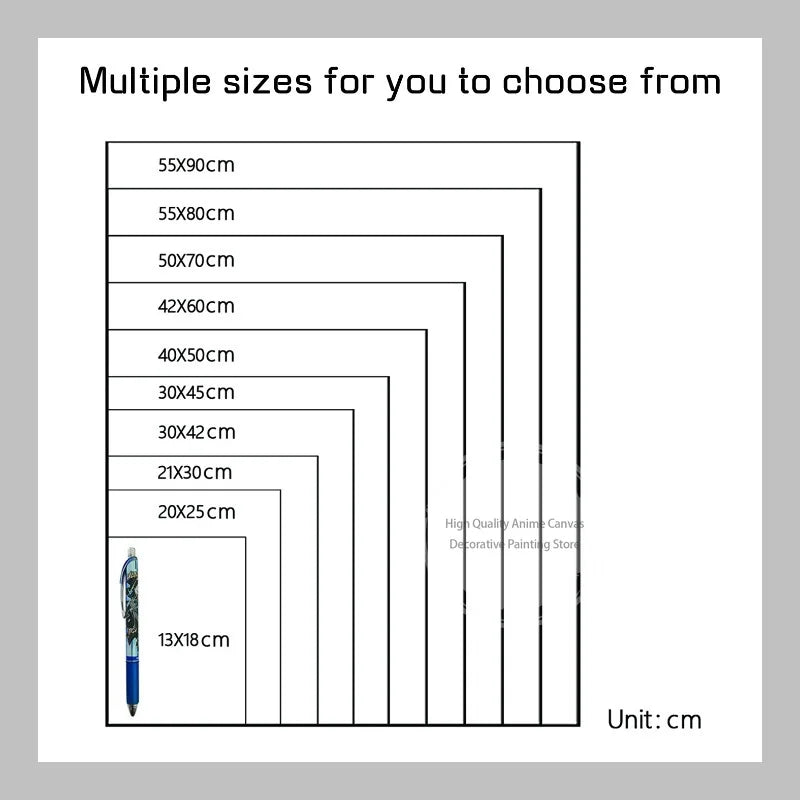 Jujutsu Kaisen Prints Poster Anime Figure Itadori Yuji Gojo Satoru Fushiguro Toji Canvas Painting Home Decor Art Poster-unframed