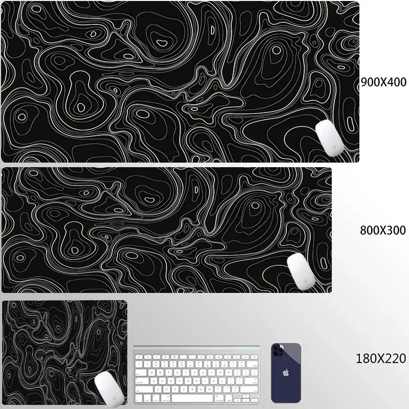 Strata Liquid White Gaming Mouse Pad Desk Gadgets Mouse Mat Office Accessories Mousepad Mouse Carpet Computer Mat Gaming Setup