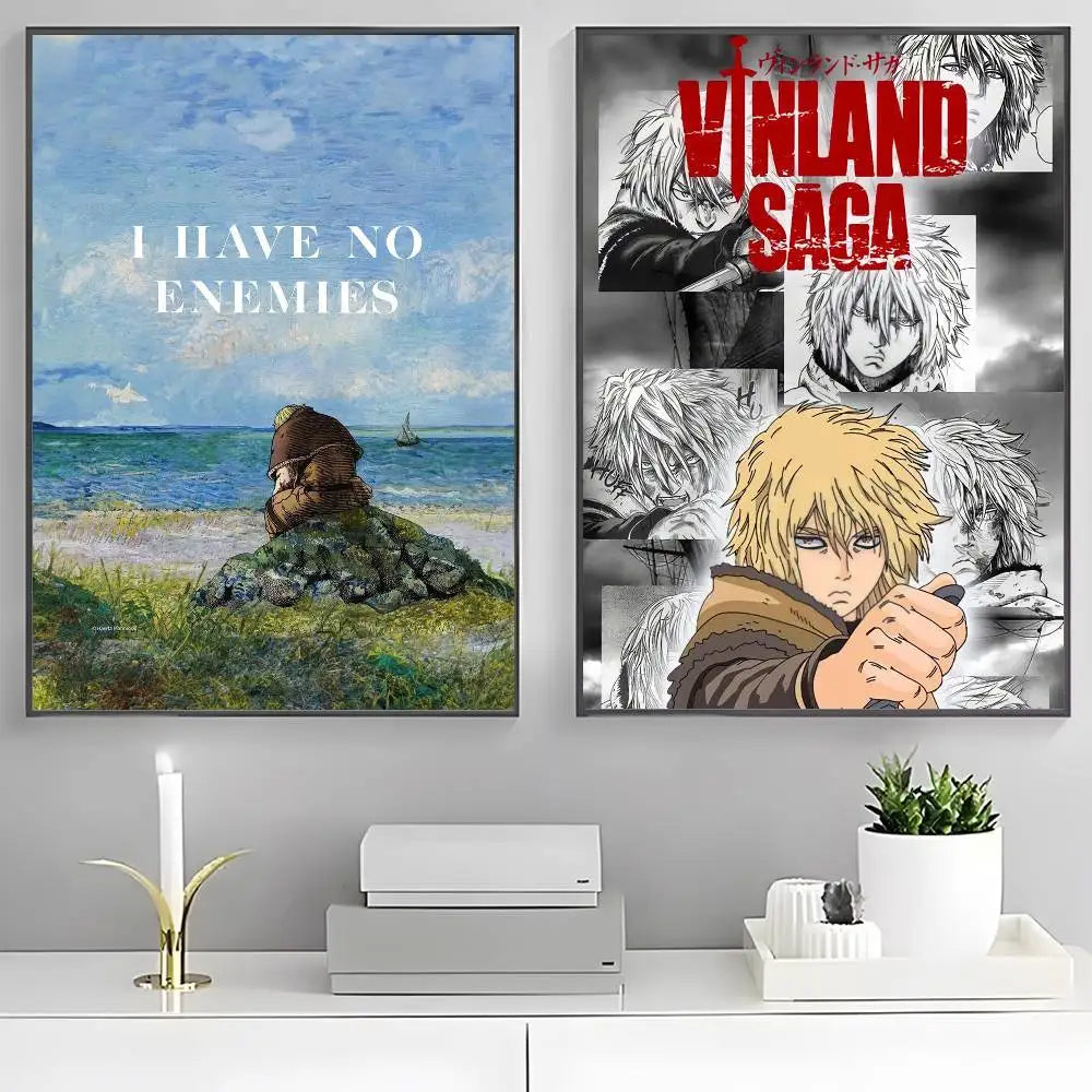 VINLAND anime SAGA Poster HD home decor sticky wall waterproof home living room bar aesthetic decor