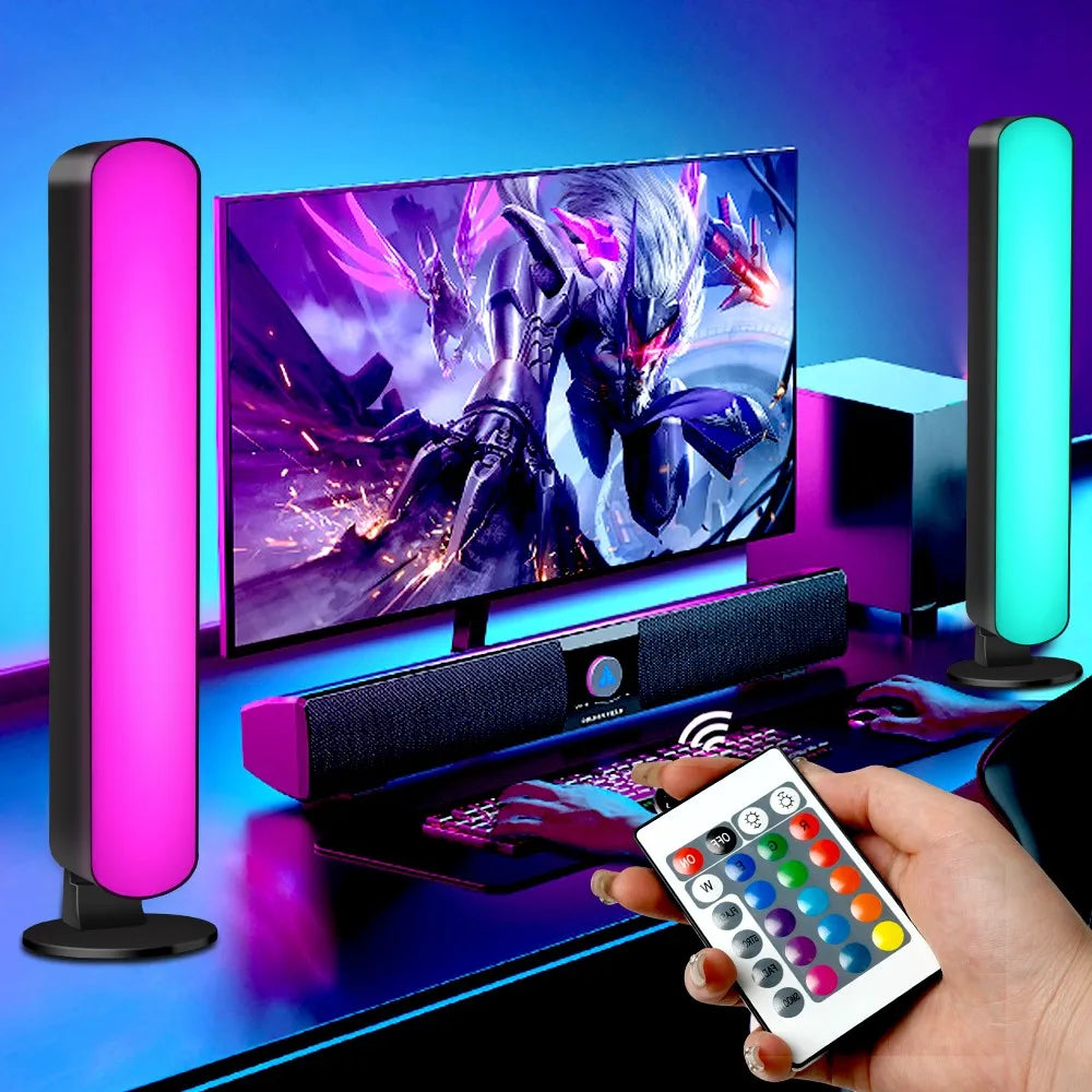USB LED Light Bar RGB Color Changing TV Backlight Remote Symphony Atmosphere Light Strips Music Rhythm Ambient Pickup Lamp Decor