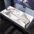 White Sakura Deskmat Japan Cherry Blossom MousePad Office Gaming Mouse pad Keyboard Pad Non-Slip Office Carpet Laptop Mouse Mats
